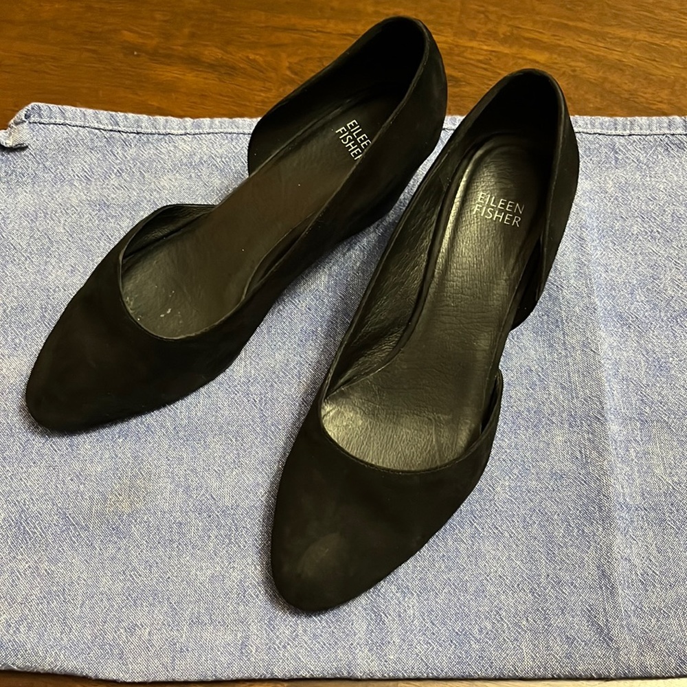 Eileen Fisher Suede Musee d’Orsay Heels